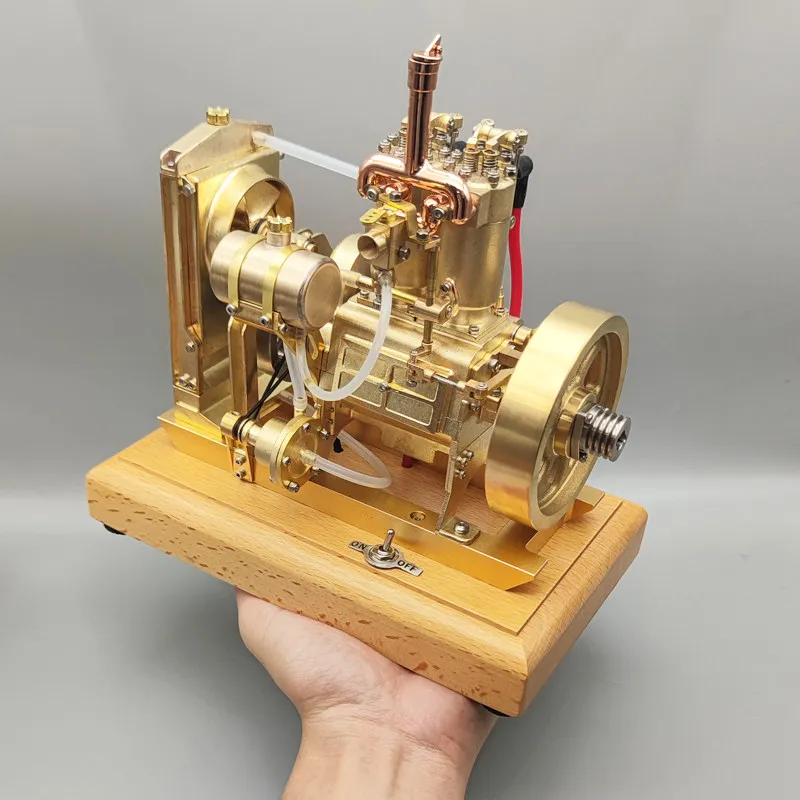 Hobby Science Lab - 水冷式直列2気筒科学エンジンモデル、実験室教育、趣味、コレクション用